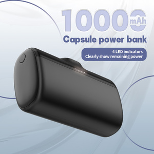 Batería Externa Mini Cápsula Personalizada con Pantalla Luminosa, Carga Rápida USB-C de 20W con Conector de Carga - Product Image 1