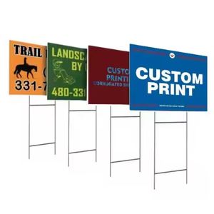 لافتة ساحة 18x24 للحملة الانتخابية لافتات سياسية من البلاستيك المموج لافتة ساحة مع H-حصص - Product Image 1