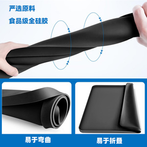 แผ่นรองซิลิโคนสำหรับเครื่องซักผ้า กันลื่น ไม่ติด แผ่นรองเครื่องอบผ้า รูปทรงสี่เหลี่ยมผืนผ้า เกรดสำหรับอาหาร ใช้สำหรับให้อาหารสัตว์เลี้ยง หรืองานฝีมือ ได้มาตรฐาน RoHS - Product Image 5