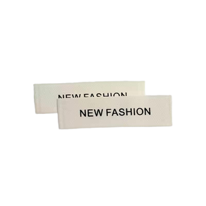 Étiquettes de vêtements personnalisées en coton tissé écologique imprimées numériquement, directement de l'usine, pour sacs, en satin, avec votre logo simple - Product Image 2
