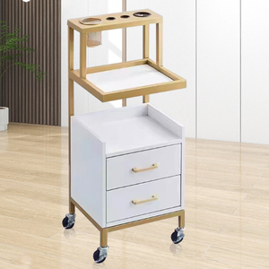 Chariot de coiffure mobile de haute qualité en métal pour salon de beauté, outil pour barbier et mobilier de salon - Product Image 4