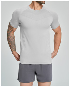 T-shirt de sport pour homme, sans couture, respirant, à séchage rapide, adapté à la randonnée, aux déplacements domicile-travail et aux activités sportives - Product Image 6