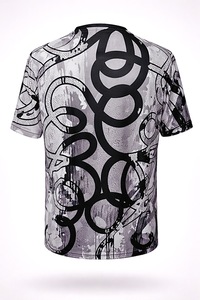 Camiseta de manga corta y cuello redondo con sublimación. hecho de malla cuadrada de poliéster de 145-150 g/m² - Product Image 2