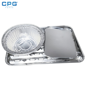 Silver Aluminum Foil Pan Rectangular Round Catering Bakery Meal Prep Wholesale Aluminum Foil Container - Product Image 1