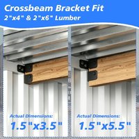 JH-Mech 20 Piezas Soportes de Acero al Carbono para Techo de Madera con Cuatro Orificios de Carga, Instalación Atornillable, para Contenedores de Envío