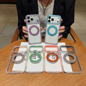Funda para Teléfono Móvil con Soporte Giratorio 360° Transparente con Diseño de Cielo Estrellado, Compatible con Apple 17promax, Antigolpes - Product Image 3