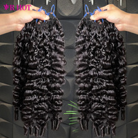 Vente en gros de mèches de cheveux humains bouclés birmans pré-bouclées au crochet, de 12 à 24 pouces, pour femmes noires, extensions de cheveux humains invisibles