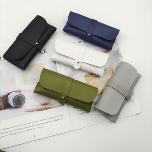 קופסת אריזה יוקרתית ניידת למשקפי שמש, עשויה PU רך באיכות גבוהה, מתאימה לגברים ונשים, זמינה במלאי כעת. - Product Image 2