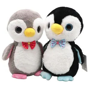 Mainan Berkualitas Mainan Kustom Boneka Hewan Pinguin Mainan Mewah Hitam dan Putih Sepasang Penguin Menikah Hadiah Lembut untuk Anak-anak