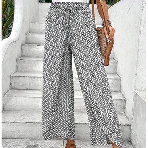 <span class=keywords><strong>Pantaloni</strong></span> Casual alla moda estivi all'ingrosso <span class=keywords><strong>pantaloni</strong></span> <span class=keywords><strong>lunghi</strong></span> da donna <span class=keywords><strong>con</strong></span> <span class=keywords><strong>spacco</strong></span> lungo floreale alla moda <span class=keywords><strong>pantaloni</strong></span> larghi da donna - Product Image 6