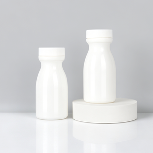 Botella de HDPE con Forma de Bola de Boliche de 130 ml, Botella para Cápsulas de Vitaminas, Botella para Suplementos y Tabletas con Tapa de Rosca - Product Image 1