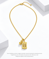 Collier pendentif boulier plaqué or avec chaîne en alliage, bijou classique unisexe pour le quotidien, idéal comme cadeau