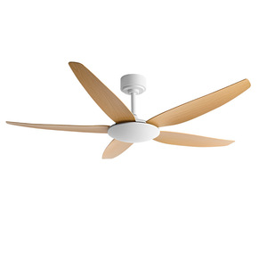 <b>Ceiling</b> <b>Fan</b> 5 Blade Black Walnut Wood White Natural Wood Black Black White Quiet Industrial Retro Flush Mount Living Room Home - Product Image 3