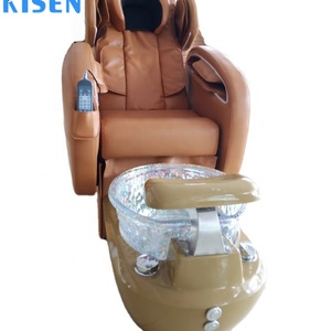 Kisen Luxury Manicure Pedicure Bench <b>Chair</b> <b>High</b> Back Throne White Spa Salon Equipment Modern Style <b>on</b> <b>Sale</b> - Product Image 5