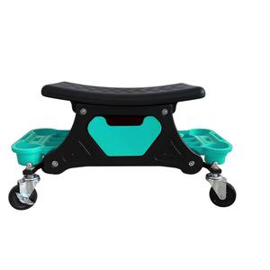 Chariot de réparation de garage roulant en plastique avec outil de ramper rembourré, chariot de mécanicien automobile avec deux plateaux à outils à vendre - Product Image 3