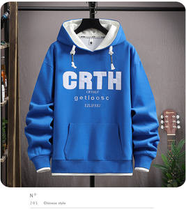 <span class=keywords><strong>Sweat</strong></span> à capuche brodé de style chinois, tendance automne-hiver, pull à deux couches pour adolescents - Product Image 2