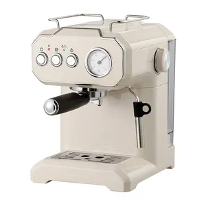 Antique plastic housing Espresso Coffee Maker with Temperature Display Household Portable Automatic 1.5L Coffee Machine