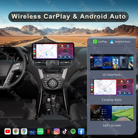 Autoradio multimédia Android 12,3 pouces avec écran tactile, GPS, WiFi et Carplay pour Hyundai Santa Fe/IX45 2012