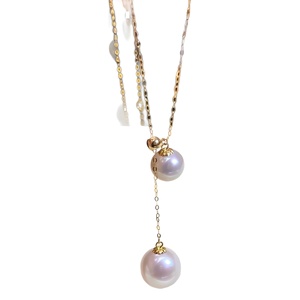Collier de style princesse luxueux Wenchi avec pendentif en perle d'eau douce de 8 à 11 mm, lumière naturelle intense, design élégant pour la clavicule - Product Image 5