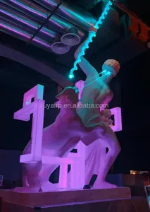 Factory Custom High End Modern Commercial Decoration Large Lighting Human Night Bar Sculpture For Club