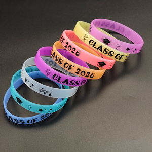 Classe de 2026 Bracelets en silicone Bracelets de remise des diplômes Célébration Félicitations Grad Bracelet pour les enseignants Étudiants Articles de fête - Product Image 4