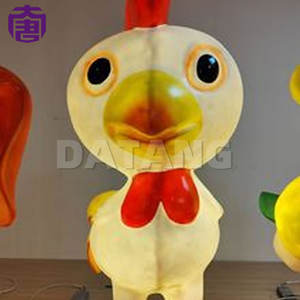 Lámpara de Dibujos Animados con Diseño de Gallo del Zodiaco Chino para Decoración de Fiestas y Festivales, Luces con Motivos 3D Impermeables IP65 para Parques y Espacios Exteriores - Product Image 4