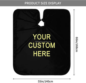Nueva llegada: Capa de peluquería personalizada de alta calidad con diseños, delantal de poliéster con broches para peluquero/a - Product Image 4