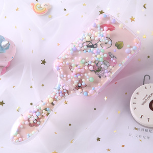 Offre Spéciale Peigne à Coussin d'Air Motif <span class=keywords><strong>Licorne</strong></span> Dessin Animé Portable Massage Démêlant Brosse à Cheveux Mignonne en Plastique Antistatique - Product Image 6