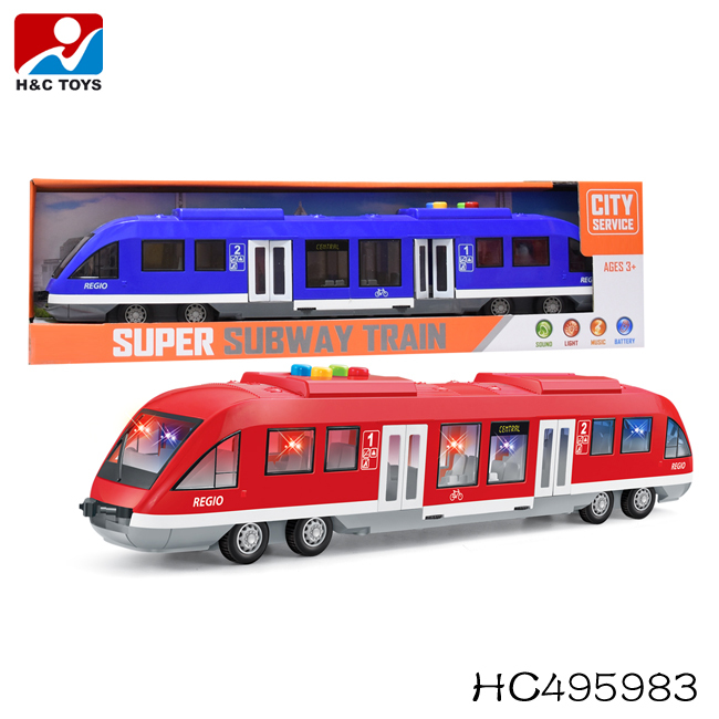 Train électrique Lumineux Et Musical – Rails Modulaires à Assembler, Modèle TGV, 72 Cm, 3 Ans