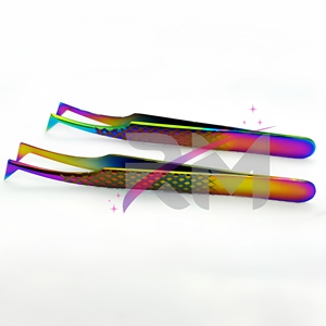 Pince à cils en acier inoxydable, multi-plasma, avec poignée diamant, pour volume russe, personnalisable - Product Image 5