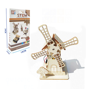Offre Spéciale bricolage en bois physique école ensemble créatif électrique moulin à vent <span class=keywords><strong>maison</strong></span> EN71 certifié solaire jouet éducatif Science ingénierie - Product Image 1