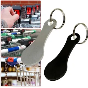 Cart Shopping Token Trolley Key Keychain Coin Quarter Grocery Supermarket Holder Keyring Metal Ring Change Unlock Coins