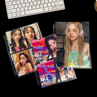 Carpeta A5 7 agujeros 10 piezas Set 4x6 pulgadas Trading Card Photo Sleeve 1 2 4 bolsillos Protector de página Ultra HD Kpop Photo Card Stock