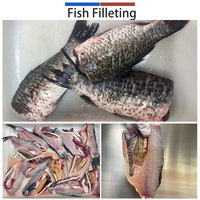 Machine de traitement du poisson en acier inoxydable, pompe semi-automatique haute efficacité pour la découpe de têtes et le filetage de tilapia, truite et carassin