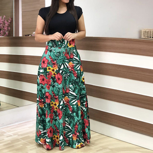 Vestido Maxi Floral Elegante con Parches a la Moda 2026, Vestido <span class=keywords><strong>de</strong></span> Verano para Damas, Tallas Grandes, <span class=keywords><strong>Vestidos</strong></span> Africanos para Mujer - Product Image 6