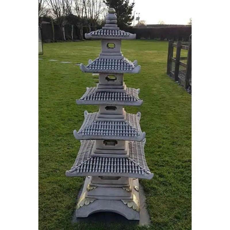 Estatua de mármol natural para decoración de jardín al aire libre, escultura de lámpara, farol de piedra de jardín japonés a la venta