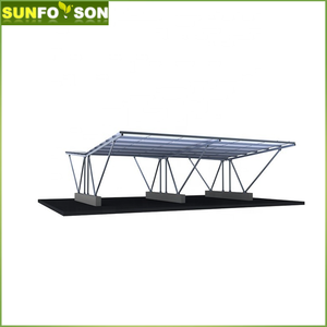 Système de support de carport <span class=keywords><strong>solaire</strong></span> pour parkings, structure en aluminium, support de montage de carport photovoltaïque, structure à double rangée - Product Image 3