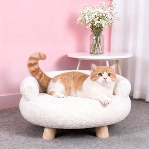 Lit pour animaux de compagnie de luxe <span class=keywords><strong>pas</strong></span> <span class=keywords><strong>cher</strong></span>, canapé pour animaux de compagnie fait à la main, canapé en peluche pour chien, meubles pour animaux de compagnie de haute qualité, lit rond pour chien, litière pour <span class=keywords><strong>chat</strong></span> - Product Image 1