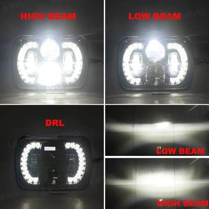 Phares carrés modifiés pour véhicules tout-terrain, éclairage automobile pour camions et fourgonnettes, systèmes de carrosserie de moto - Product Image 2