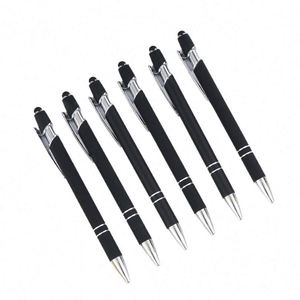 Fabricant en Chine, stylo tactile multifonctionnel en métal bleu métallisé, logo personnalisé, stylo à bille personnalisable, nouveau stylo tactile 2 en 1 en métal - Product Image 1