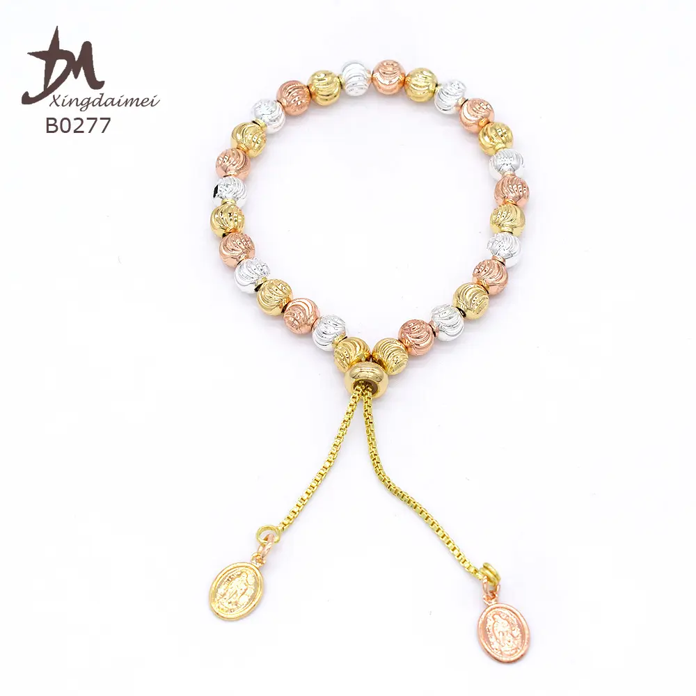 Bracelets religieux à breloques pour femmes, bijoux de haute qualité, chapelet 3 couleurs, B0277