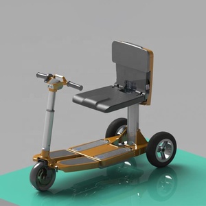 <b>Folding</b> <b>Mobility</b> 3 Wheel <b>Scooter</b> Adult Solid Wheels Aluminum <b>Scooter</b> Electrico - Product Image 2