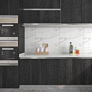 ORON DECO negro Peel and Stick <span class=keywords><strong>cocina</strong></span> pared pegatina impermeable grano <span class=keywords><strong>de</strong></span> madera papel pintado PVC autoadhesivo vinilo envoltura <span class=keywords><strong>para</strong></span> encimera - Product Image 3