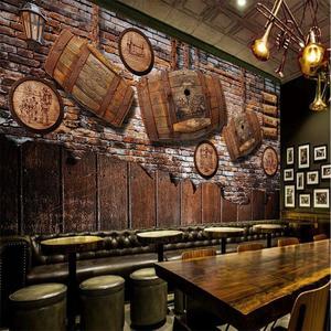 Papier peint rétro nostalgique pour barbecue, bar, hôtel, restaurant, style industriel, ferme, marmite, fond <span class=keywords><strong>mural</strong></span> - Product Image 1