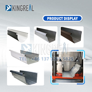 Kim loại mưa máng xối cuộn tạo thành máy tự động nửa ống máy làm nhôm mái cống máng xối downspout Máy làm - Product Image 6