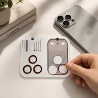 Protection d'objectif d'appareil photo monobloc en forme d'aile de cigale OEM en gros pour iPhone 17 Pro Max AR+AF 9H, film métallique anti-rayures à couverture intégrale