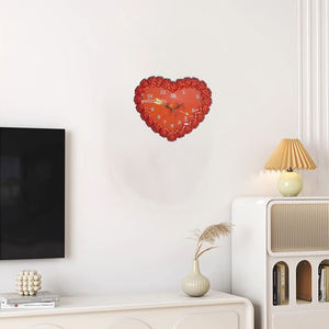 モダンウェディングギフトハート型恋人ローズ装飾目覚ましデスク時計Reloj - Product Image 4