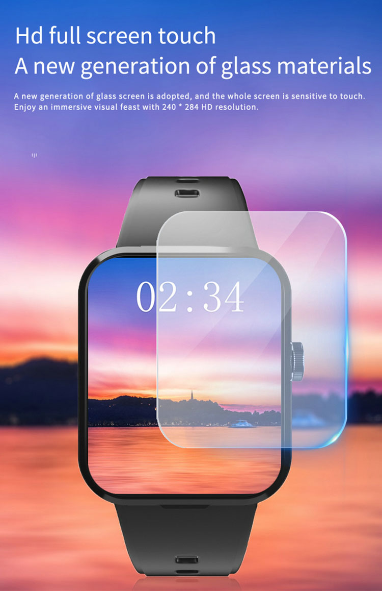 Water proof V22 with TWS wireless earphones earbuds music control BT calling smart watch waterproof