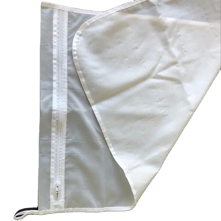Reusable Food Grade 100% Organic Nylon Hemp Cotton Nut Milk Bag / Cold Brew Coffee Filter Bag
