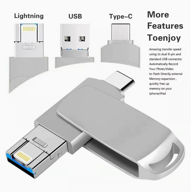 Cross-border Wholesale Gift-grade Type C Interface USB Flash Drives for Mobile Phones 64GB/128GB/512GB/1TB/2TB 1-Year